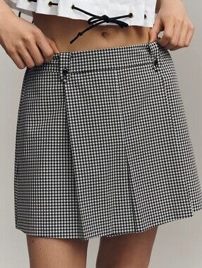 Anthropologie Maeve Menswear Style Pleated Skort Women's Sz 14 Preppy Old Money